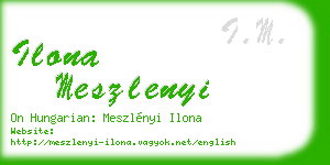 ilona meszlenyi business card